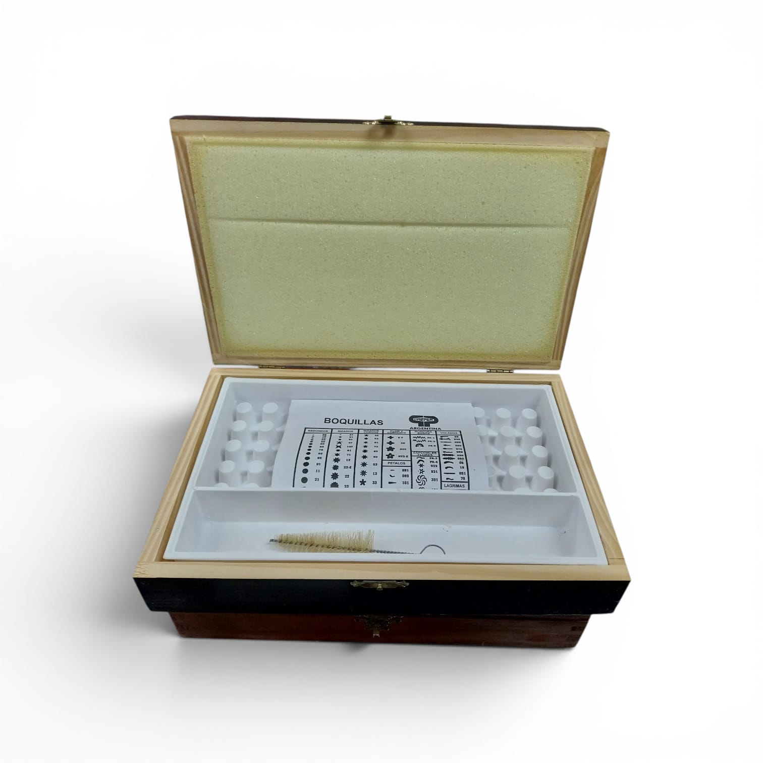 CAJA MADERA P/ 60 BOQUILLAS CHICAS