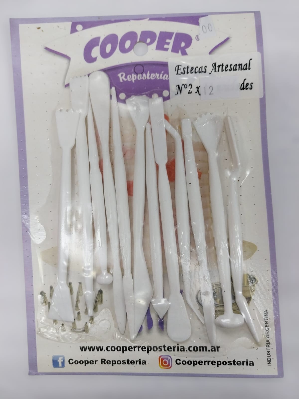 ESTECA PLASTICA Nº 2 (14 PIEZAS)       art 77 blanca