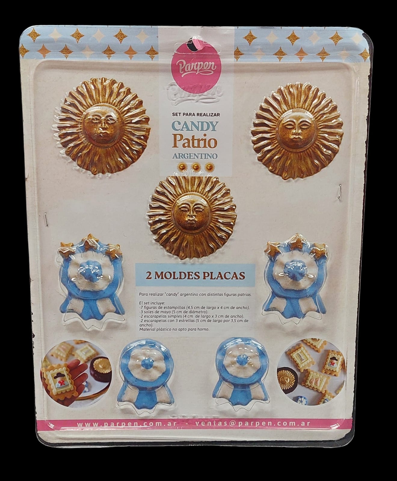SET DE DOS PLACAS CANDY PATRIO ARGENTINO