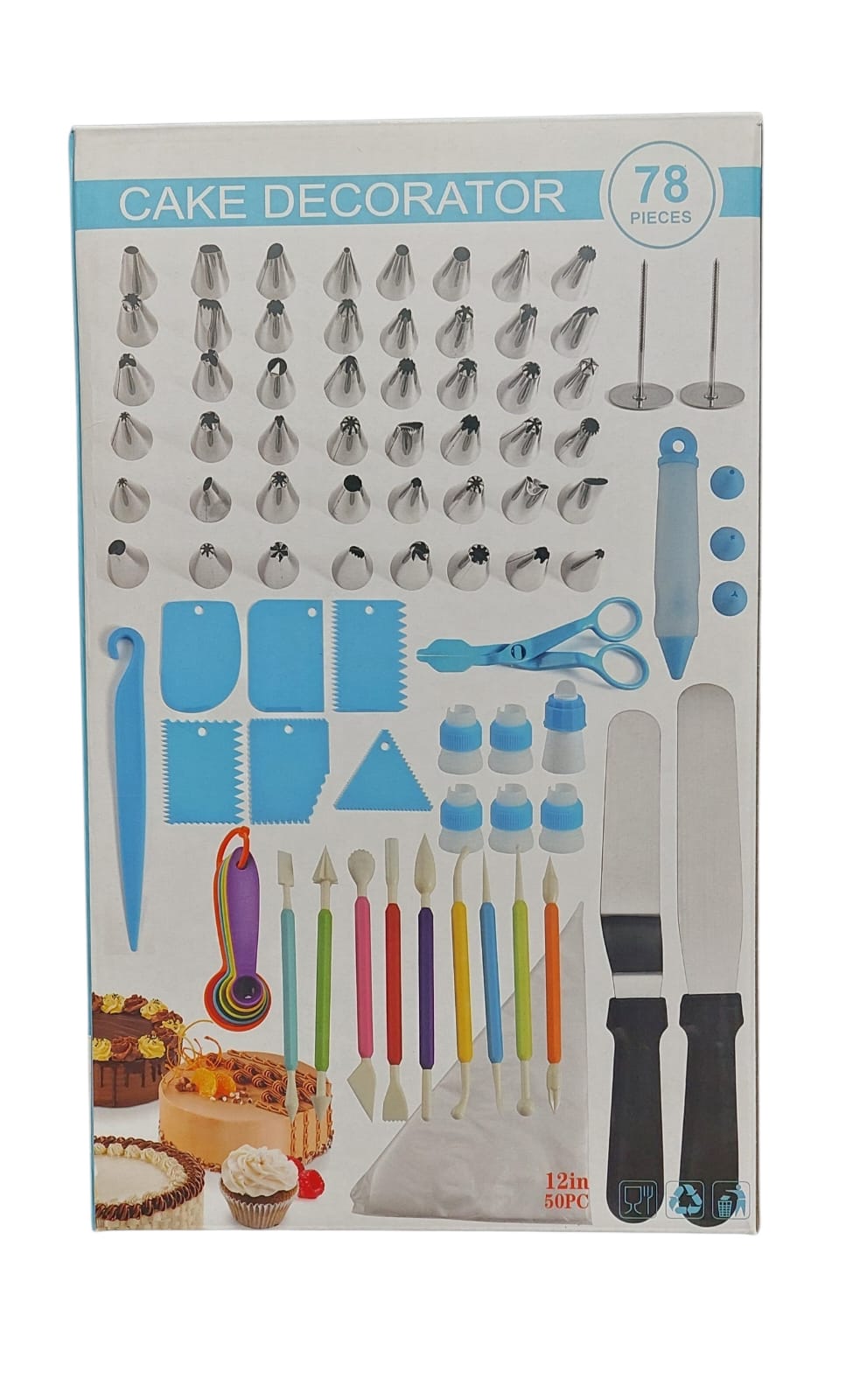 SET DE PASTELERIA DECORATIVO PREMIUM 78 PCS BY-40